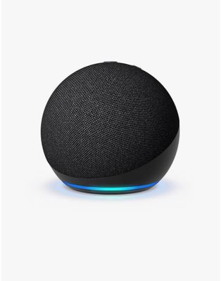 une image représentant une enceinte Google Home noire sur fond blanc