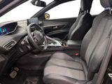the interior of a car with a black leather seat and dashboard