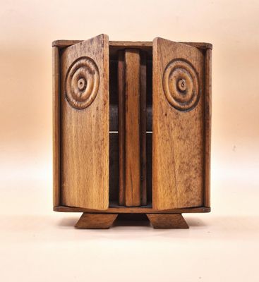 ART DECO / Armoire de poupée en bois blanc (15,5 x 18 x 4 cm…