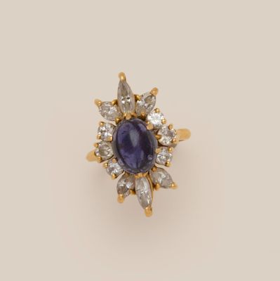 a sapphire and diamond cluster ring