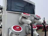 a white electrical box with red and black wires attached to it