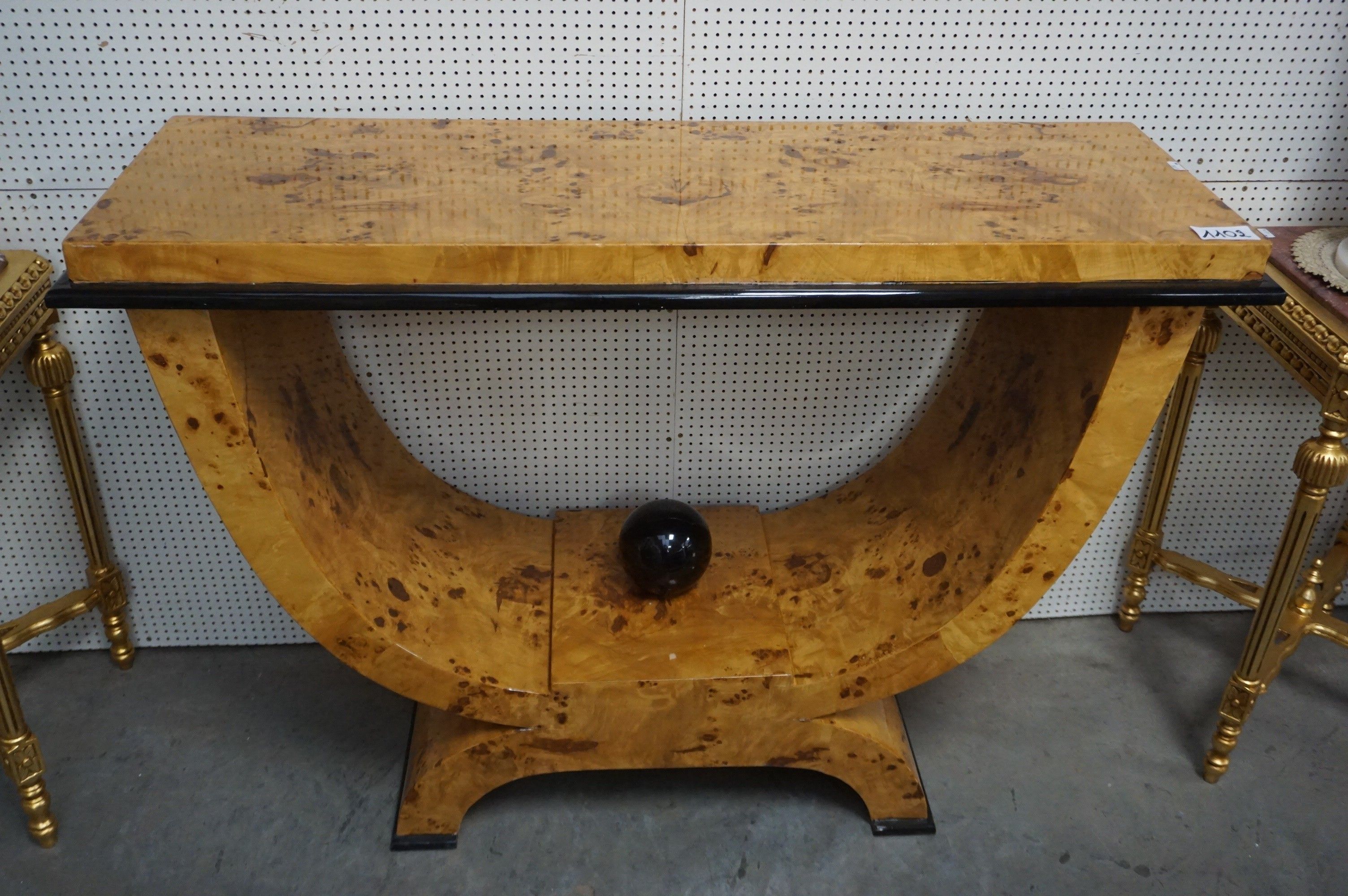 belle console de style Art déco - avec 1 tiroir - sculpture …