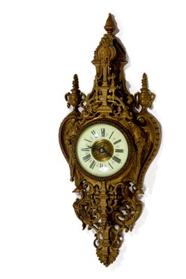 Important cartel en bronze doré