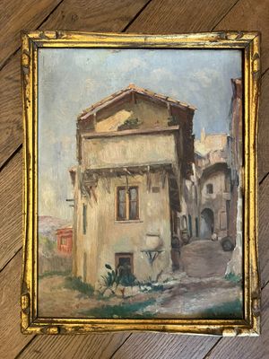 Alphonse CELLIER (1875-1936) Village du sud, ruelle