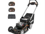 a black and decker lawn mower with batteries and batteries