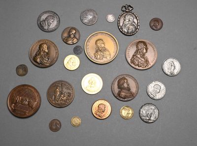 a lot of coins that are sitting on a table