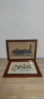 a picture of a picture of a train on a table