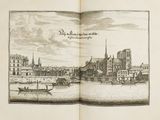 un livre ouvert sur lequel figure l'image d'une ville