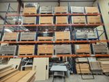 a large amount of boxes on the shelves in the warehouse