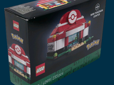 une boîte de Lego avec un bâtiment à l'intérieur