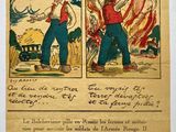 an old newspaper with a picture of a man and a woman on it