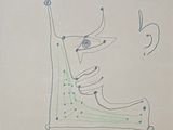 dessin représentant un homme au long nez