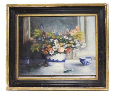 École du XXe siècle. Nature morte au bouquet. - Photo 1