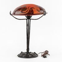 Le Verre Français, Charles Schneider, lampe de table en fer … (photo 6)