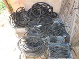 a lot of wires that are laying on the ground