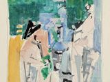 une image d'un tableau représentant un homme et une femme sur un cheval