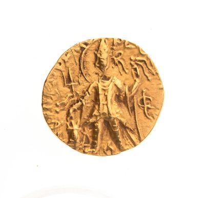 une image représentant une pièce d'or sur laquelle figure le portrait d'un homme
