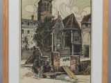 une image d'une photo d'un tableau représentant une scène de rue
