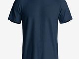 a dark blue t - shirt on a white background