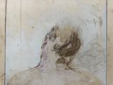 tableau représentant une femme nue de dos face à l'appareil photo