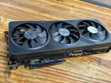 a close up of a video card on a wooden table