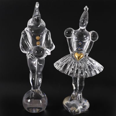 PAIRE DE SCULPTURES "PIERROT ET COLOMBINE" de Jean BOGGIO (1…