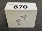 a white box with a pair of airpods in it