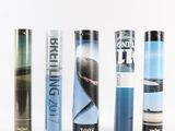 several different types of lighters are lined up on a white surface