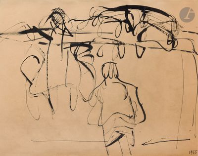 une image d'un dessin en noir et blanc d'un groupe de personnes