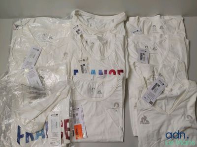 Lot de 10 vêtements LE COQ SPORTIF Paris 2024, diverses tail…