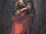 une image d'une peinture représentant une femme tenant un chat