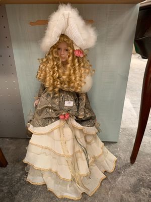 Poupée tête en biscuit de porcelaine - Photo 1