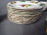 a lot of plates stacked on top of each other