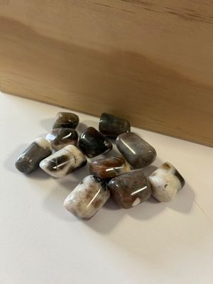 Lot de 75 Pierres roulées "Souplesse d'Esprit" en Oeil de Chat - Photo 1