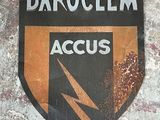 une affiche accrochée au mur sur laquelle on peut lire « baroclem accus »
