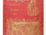 the front cover of a red book with gold lettering on it