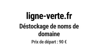Nom de domaine ligne-verte.fr. Catégorie: Écologie et enviro…