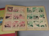 an old comic book opened to a page with pictures of people on it