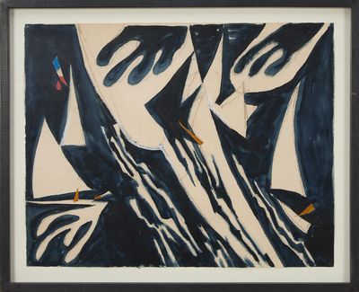 une image représentant un tableau abstrait en noir et blanc