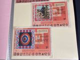a picture of a book with a lot of stamps on it