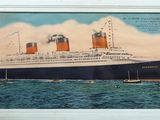 a picture of a picture of a large ship in the water