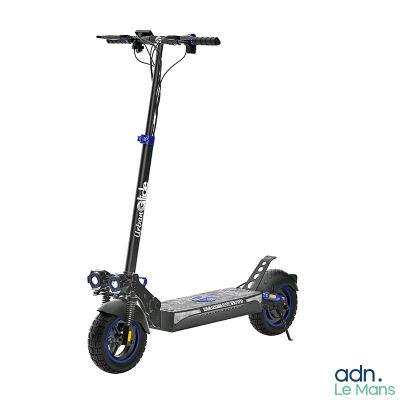 a close up of a scooter on a white background