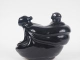 an image of a black vase on a white background
