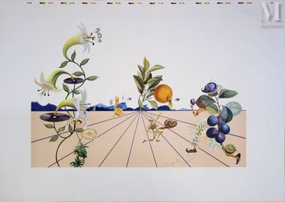 a picture of a painting of fruit on a table