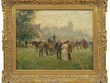 une image d'une peinture représentant un groupe de personnes dans un champ