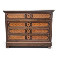 commode scribane de style Louis Philippe en placage de noyer…