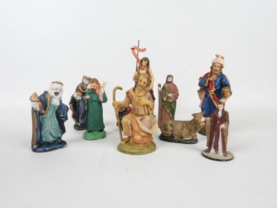 figurines représentant la Nativité de Jésus, Marie, Joseph, Joseph et Joseph