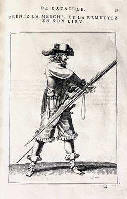 a black and white drawing of a man holding a rifle