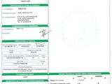 a close up of a document with a barcode on it
