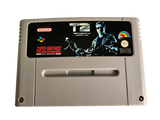 a nintendo super nintendo game on display on a white surface